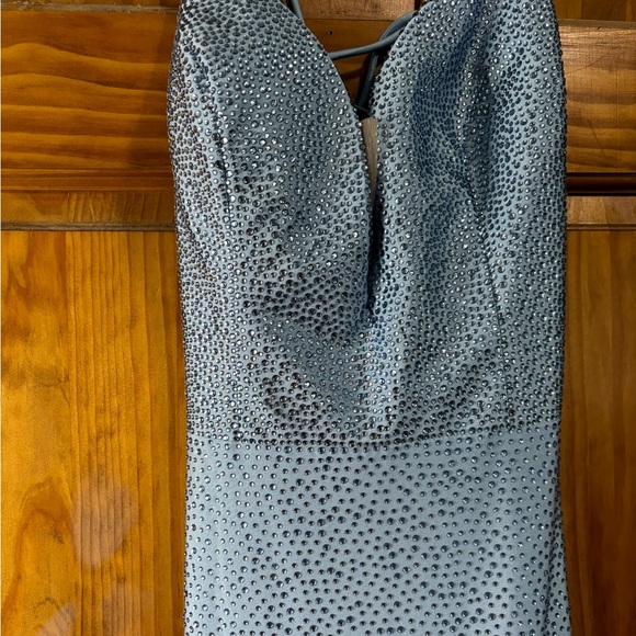 Light Blue Rhinestone Gown - Picture 8 of 14